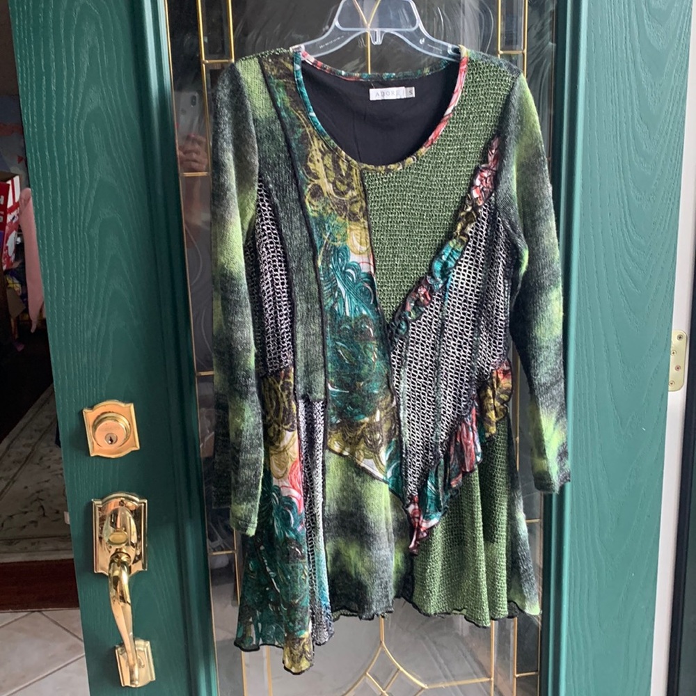 Adore Multi Color Sweater, Size Small - image 1